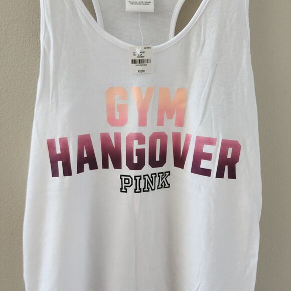Pink Victoria's Secret Gym Hangover Tank Top NWT - Picture 3 of 4